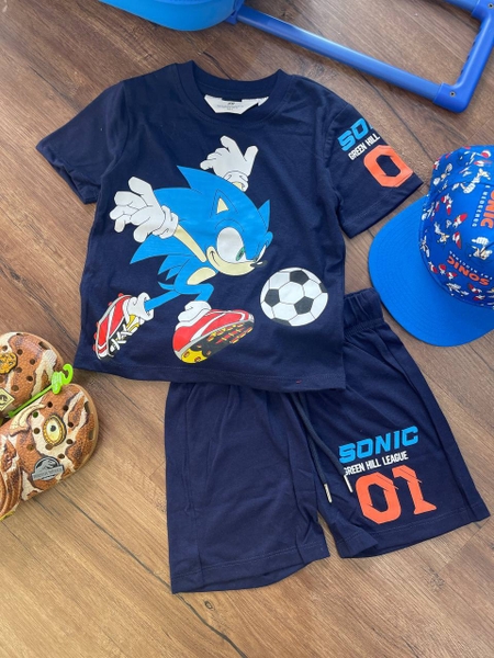 Bộ cotton H&M cộc tay bé trai Sonic, Pokemon, Hulk xanh...nhiều mẫu hè 2025