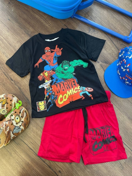 Bộ cotton H&M cộc tay bé trai Sonic, Pokemon, Hulk xanh...nhiều mẫu hè 2025