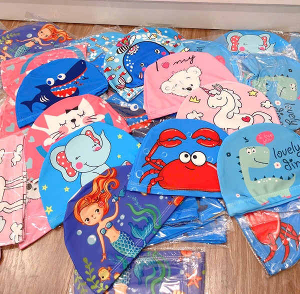 Mũ bơi 9 mẫu bé trai, bé gái khủng long, unicorn, cá mập...
