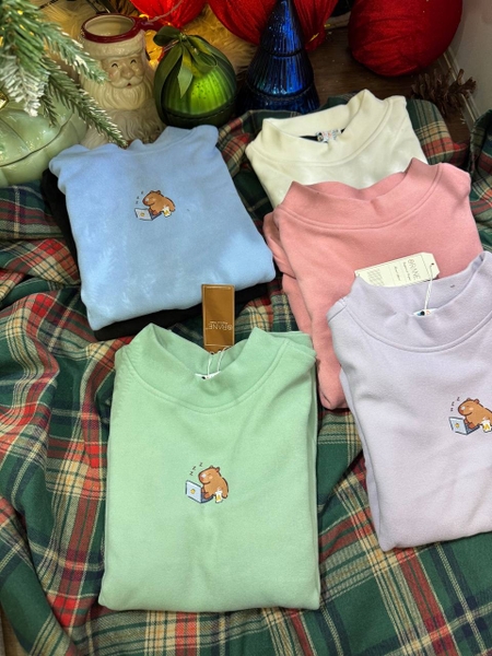 Áo giữ nhiệt zip lông cổ 3 phân Orane mẫu Capybara 5 màu