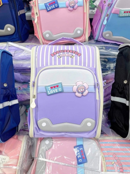 Balo chống gù 6 màu size 40x30x20cm cho bé trai, bé gái