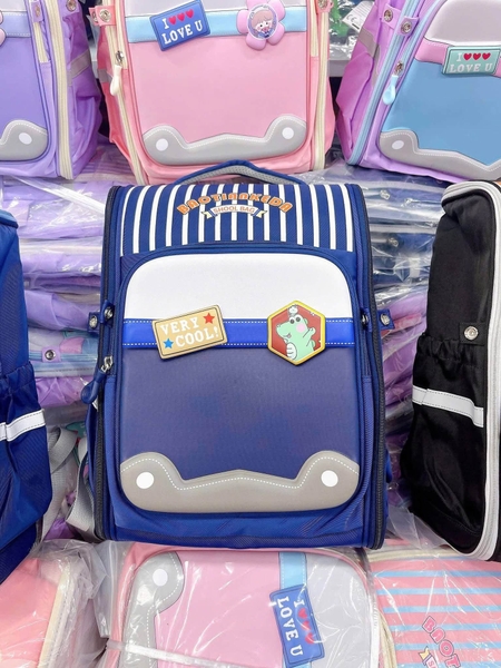 Balo chống gù 6 màu size 40x30x20cm cho bé trai, bé gái