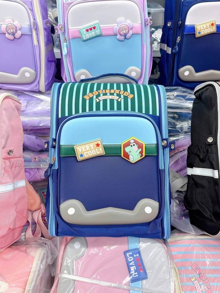 Balo chống gù 6 màu size 40x30x20cm cho bé trai, bé gái