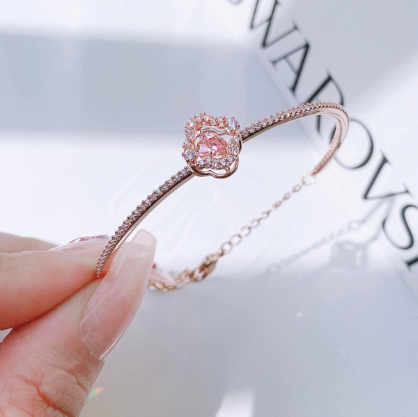 Lắc tay Swarovski Bracciale Donna Sparkling Dance Màu Vàng Hồng
