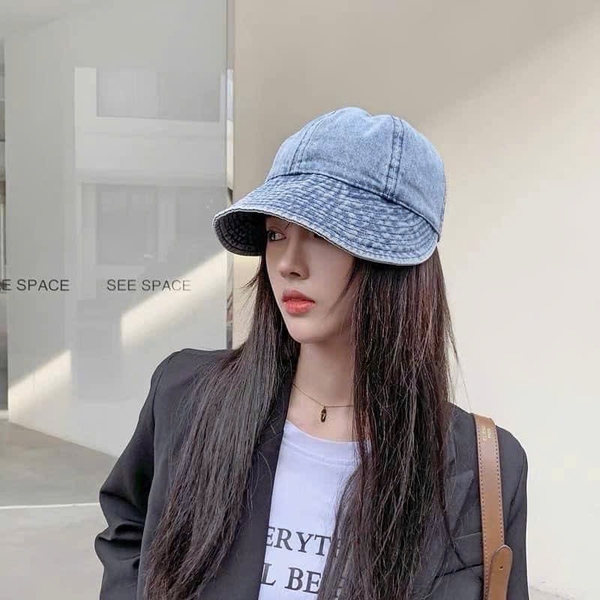Mũ jean lưỡi trai rộng vành style Korea 3 màu