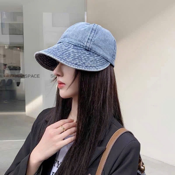 Mũ jean lưỡi trai rộng vành style Korea 3 màu