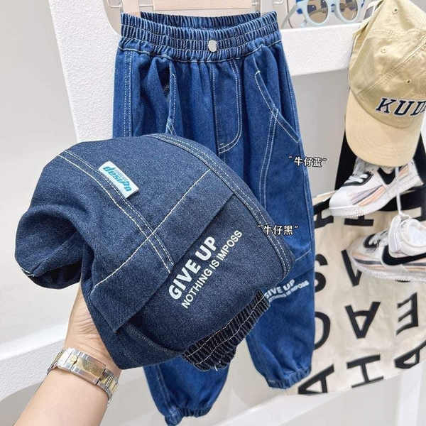 Quần jean bo ống cạp chun 2 màu đậm, nhạt hãng Kacady