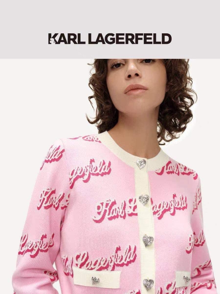 Áo khoác len cardigan Karl Largefeld 2 màu hồng, đen