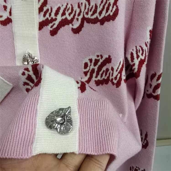 Áo khoác len cardigan Karl Largefeld 2 màu hồng, đen