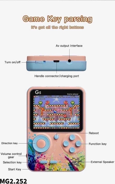 Máy chơi game kèm tay cầm Nintedo 4 màu ghi, hồng, xanh dương, xanh lá