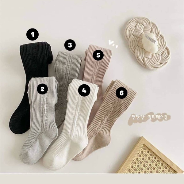 Quần tất len gân liền bàn 6 màu
