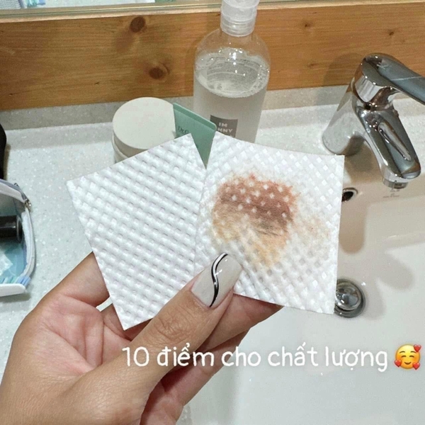Túi bông tẩy trang Fillimilli Embossing Cotton Puff 600 miếng