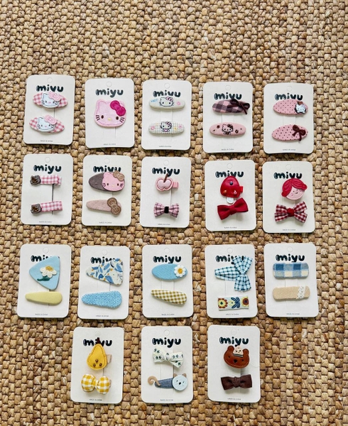 Set 2 cặp tóc hoạt hình Mi Yu nhiều mẫu