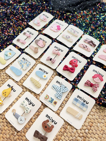Set 2 cặp tóc hoạt hình Mi Yu nhiều mẫu
