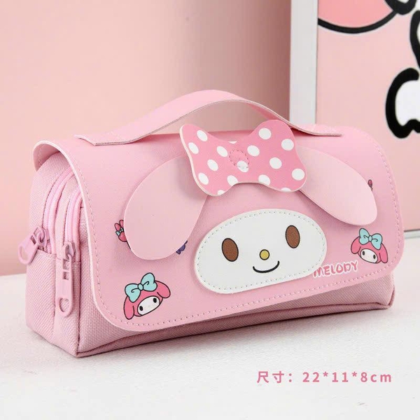 Túi vải đựng bút hình Kuromi, Pochacco, Melody
