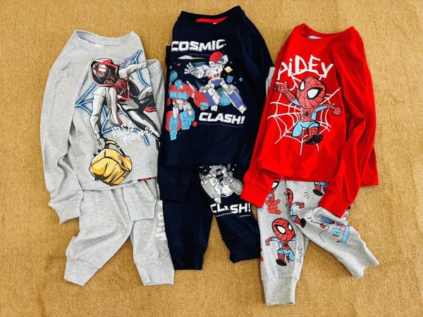 Bộ cotton dài tay bé trai Hiunikids 9 mẫu