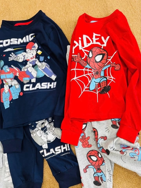 Bộ cotton dài tay bé trai Hiunikids 9 mẫu