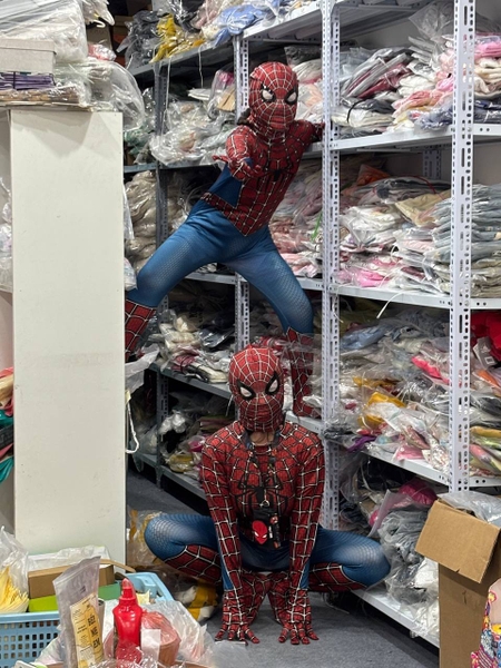 Bộ hóa trang Spiderman dài tay body kèm mũ