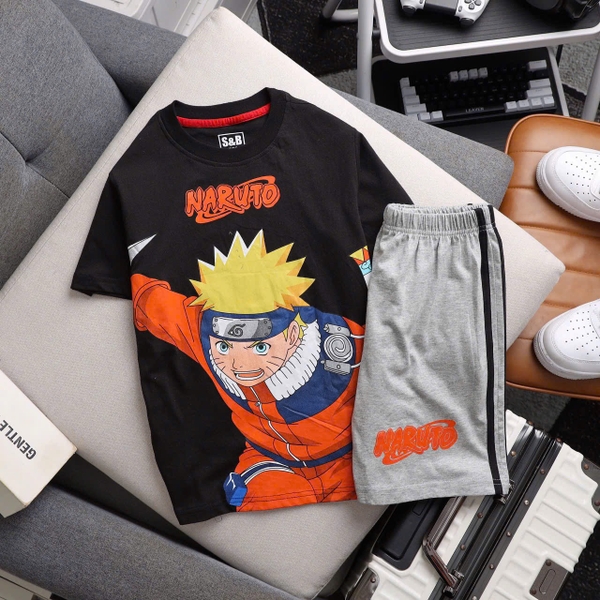 Bộ cộc tay S&B Kids bé trai Naruto, One Piece 8 mẫu