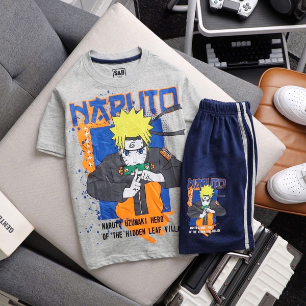Bộ cộc tay S&B Kids bé trai Naruto, One Piece 8 mẫu