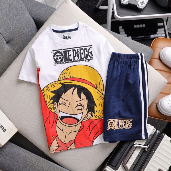 Bộ cộc tay S&B Kids bé trai Naruto, One Piece 8 mẫu