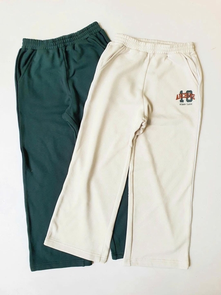 Quần nỉ suông dài Archive 10 Beemon 2 màu trắng, xanh lá