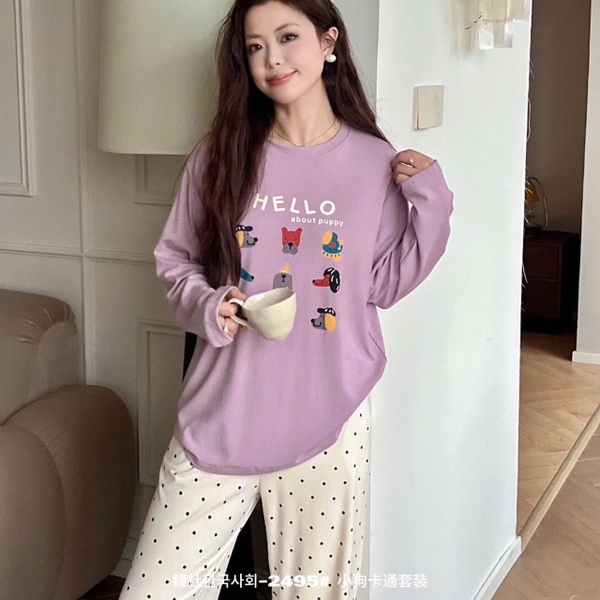 Bộ pyjama dài tay Motie nhiều màu cho nữ