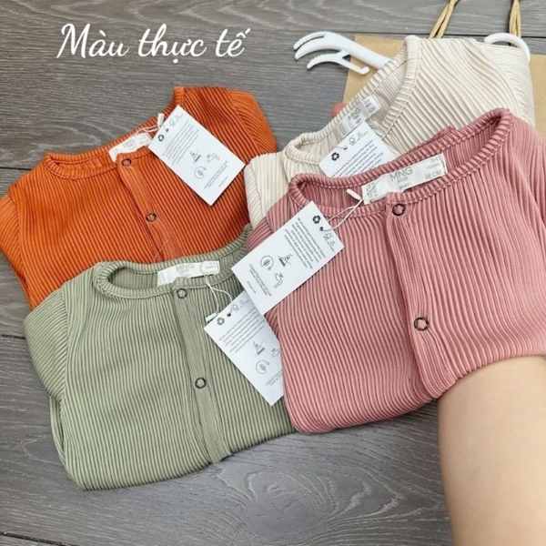 Áo cardigan thun tăm cotton hữu cơ hãng MNG