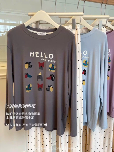 Bộ pyjama dài tay Motie nhiều màu cho nữ