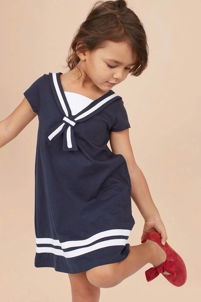 Váy thủy thủ H&M cộc tay 3 màu navy, đỏ, chấm bi trắng