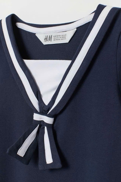 Váy thủy thủ H&M cộc tay 3 màu navy, đỏ, chấm bi trắng