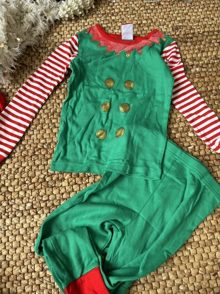 Bộ cotton dài tay Cat&jack Giáng Sinh 4 mẫu đỏ, nâu, xanh