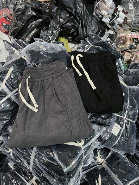 Quần jogger nỉ lông Fashion 2 màu đen, xám