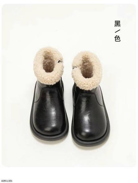 Boots da lót lông cừu cho 2 màu đen, nâu