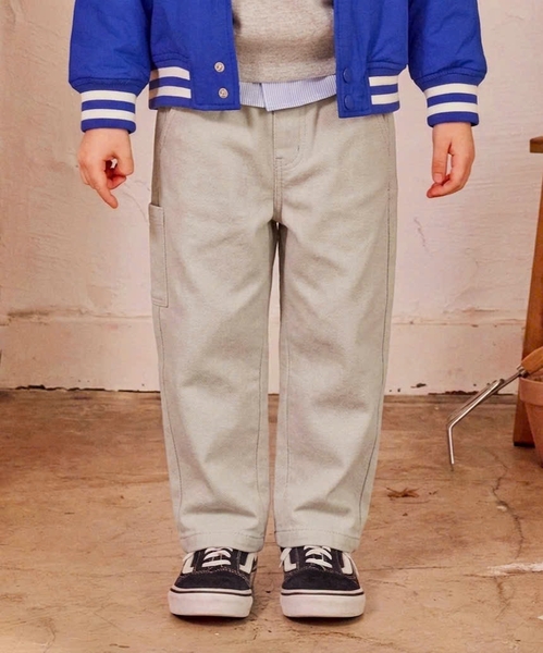 Quần baggy Beemon thêu hình sóc 2 màu be, navy