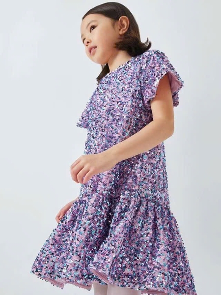 Váy đính kim sa John Lewis cộc tay 3 màu tím, đen, xanh