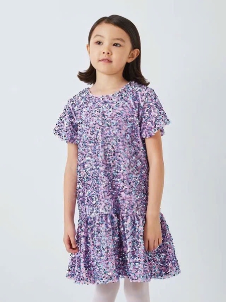 Váy đính kim sa John Lewis cộc tay 3 màu tím, đen, xanh
