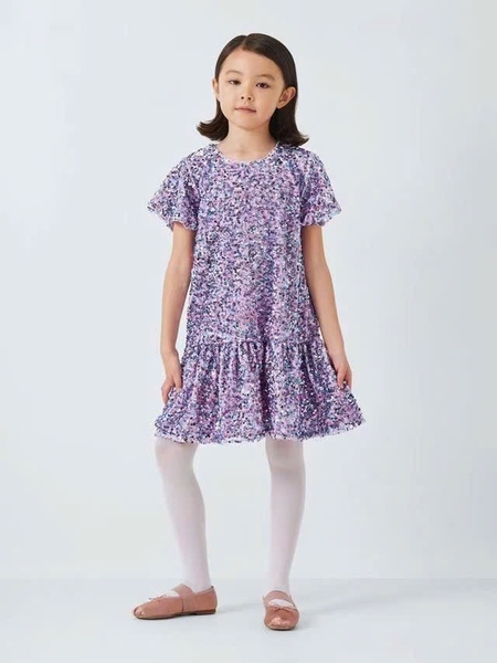 Váy đính kim sa John Lewis cộc tay 3 màu tím, đen, xanh