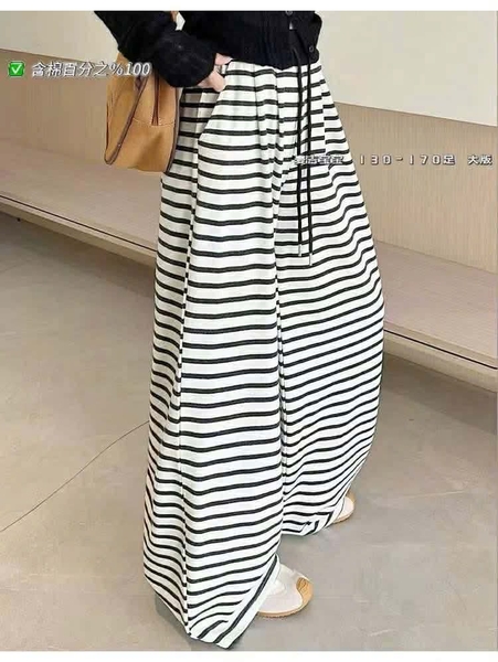 Quần vải thô ống suông co giãn 4 màu