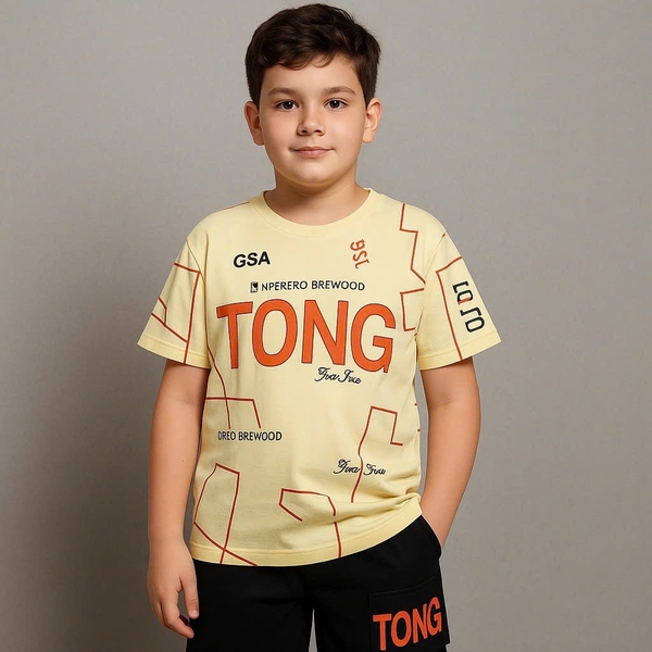 Bộ cộc tay H&M 7 màu in chữ Amazing, Tong, Sorry Your...size đại cho bé trai