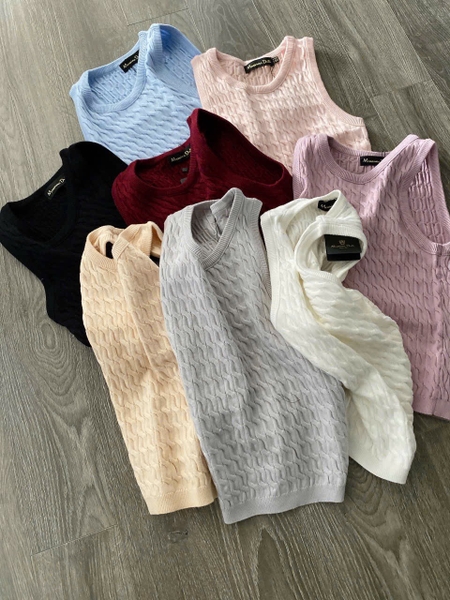 Áo dệt kim ba lỗ Massimo Dutti nhiều màu cho nữ