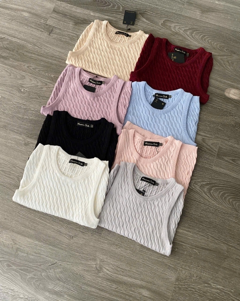 Áo dệt kim ba lỗ Massimo Dutti nhiều màu cho nữ