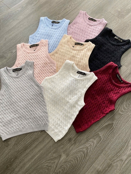 Áo dệt kim ba lỗ Massimo Dutti nhiều màu cho nữ