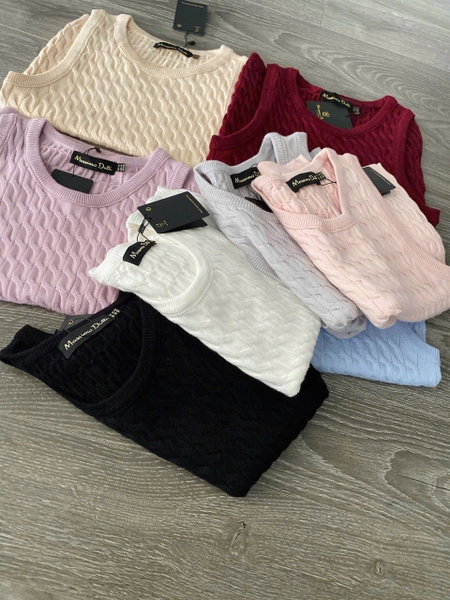 Áo dệt kim ba lỗ Massimo Dutti nhiều màu cho nữ