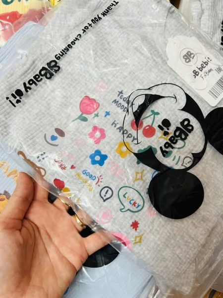 Bộ cotton gân Bebe dài tay cho bé nhiều mẫu
