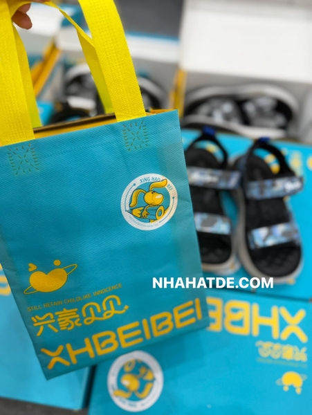 Sandal quai dán rằn ri 2 màu xanh và đen ghi