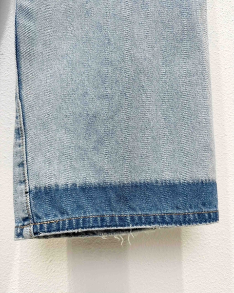 Quần jean suông denim phối dáng dài Zara curve leg cho nữ