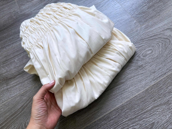 Chân váy nhún Polo Ralph Lauren màu be dáng dài