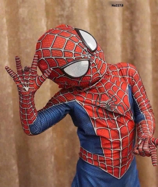 Bộ hóa trang Spiderman dài tay body kèm mũ