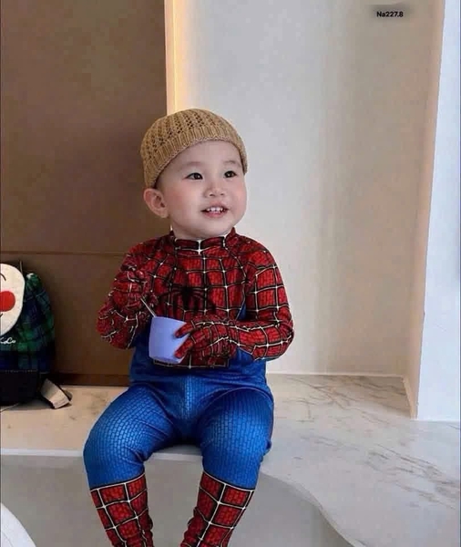 Bộ hóa trang Spiderman dài tay body kèm mũ
